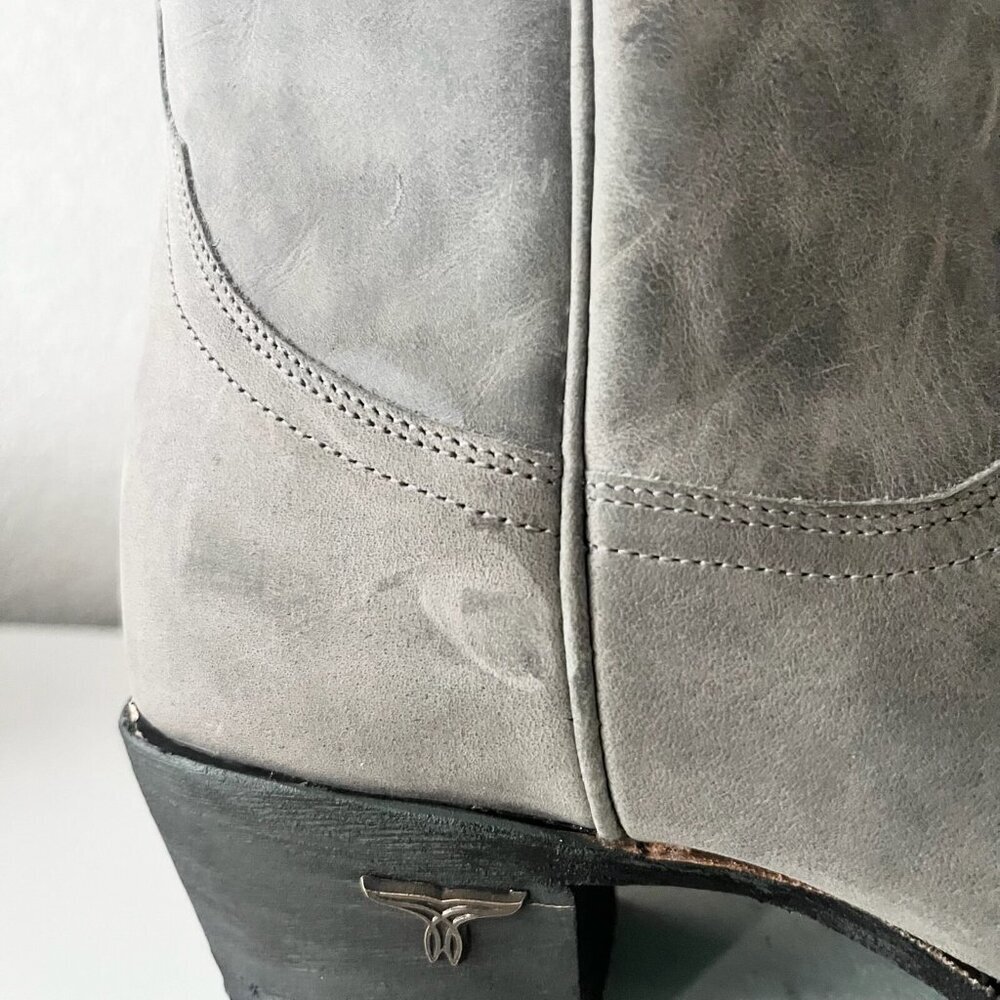 Lane EMMA JANE Gray Cowboy Boots Leather Western Tall Snip Toe Size 9.5 - Picture 3 of 12